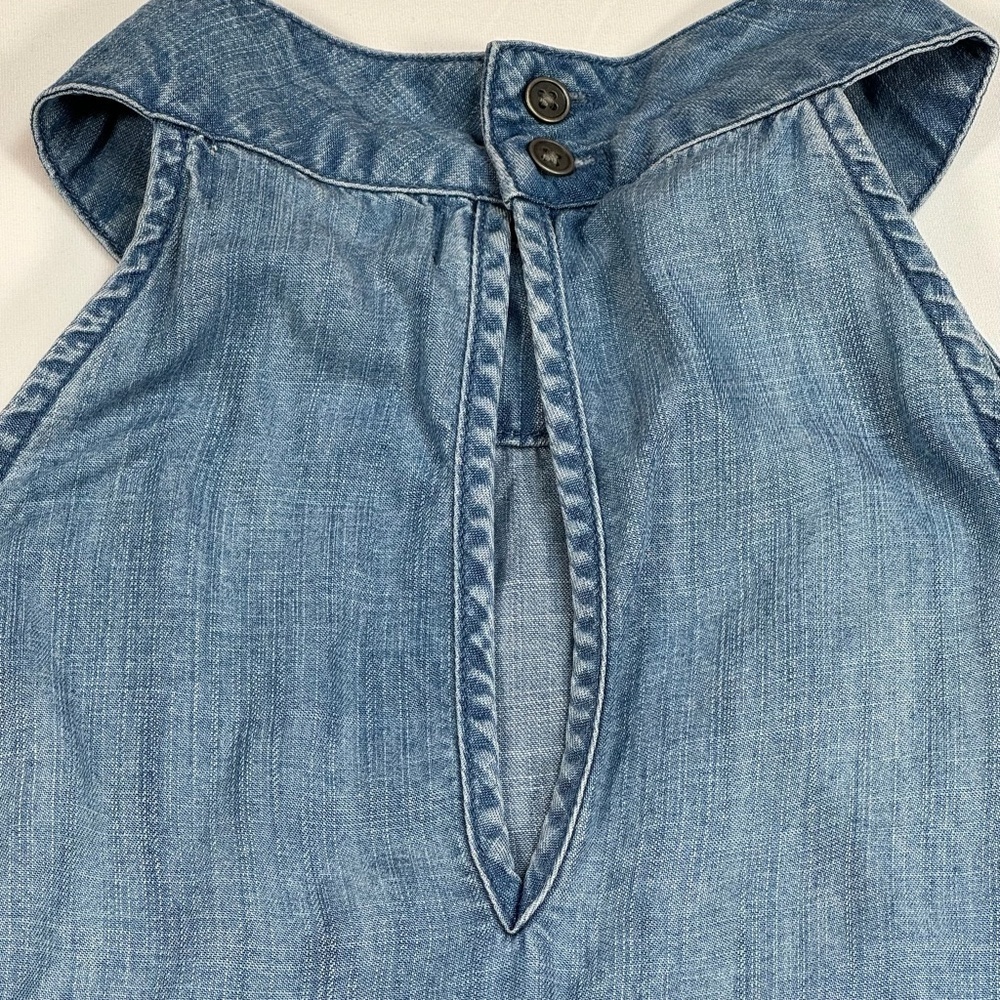 Cloth + Stone Sleeveless Halter Mini Chambray Dress Womens Size Small - Picture 8 of 8